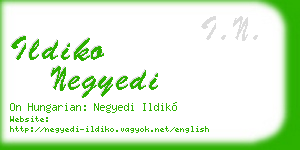 ildiko negyedi business card